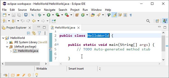 Eclipse - HelloWorld Java