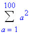 Sum(a^2,a = 1 .. 100)