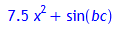 7.5*x^2+sin(bc)