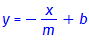 y = -x/m + b