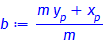 b:= (xp + yp*m)/m