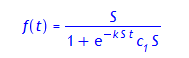 f(t) = S/(1+exp(-k*S*t)*_C1*S)