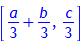 [a/3+b/3, c/3]