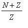 (N+Z)/Z