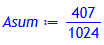 Asum := 407/1024