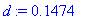 d := .1474