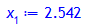 x[1] := 2.542