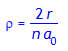 rho:= 2r/n*a[0]