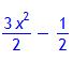 3*x^2/2 - 1/2