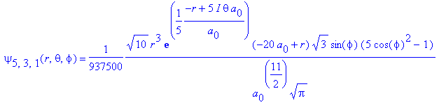 Psi[5,3,1](r, theta, phi)