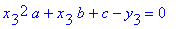 x[3]^2*a+x[3]*b+c-y[3] = 0