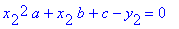 x[2]^2*a+x[2]*b+c-y[2] = 0