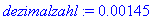 dezimalzahl := .145e-2