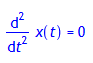 diff(x(t),`$`(t,2)) = 0