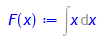 F(x) := Int(x,x)