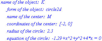 name of the object: K ...