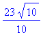 23*sqrt(10)/10
