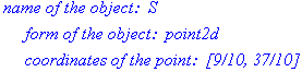 name of the object: S ...