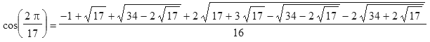 cos(2*Pi/17)